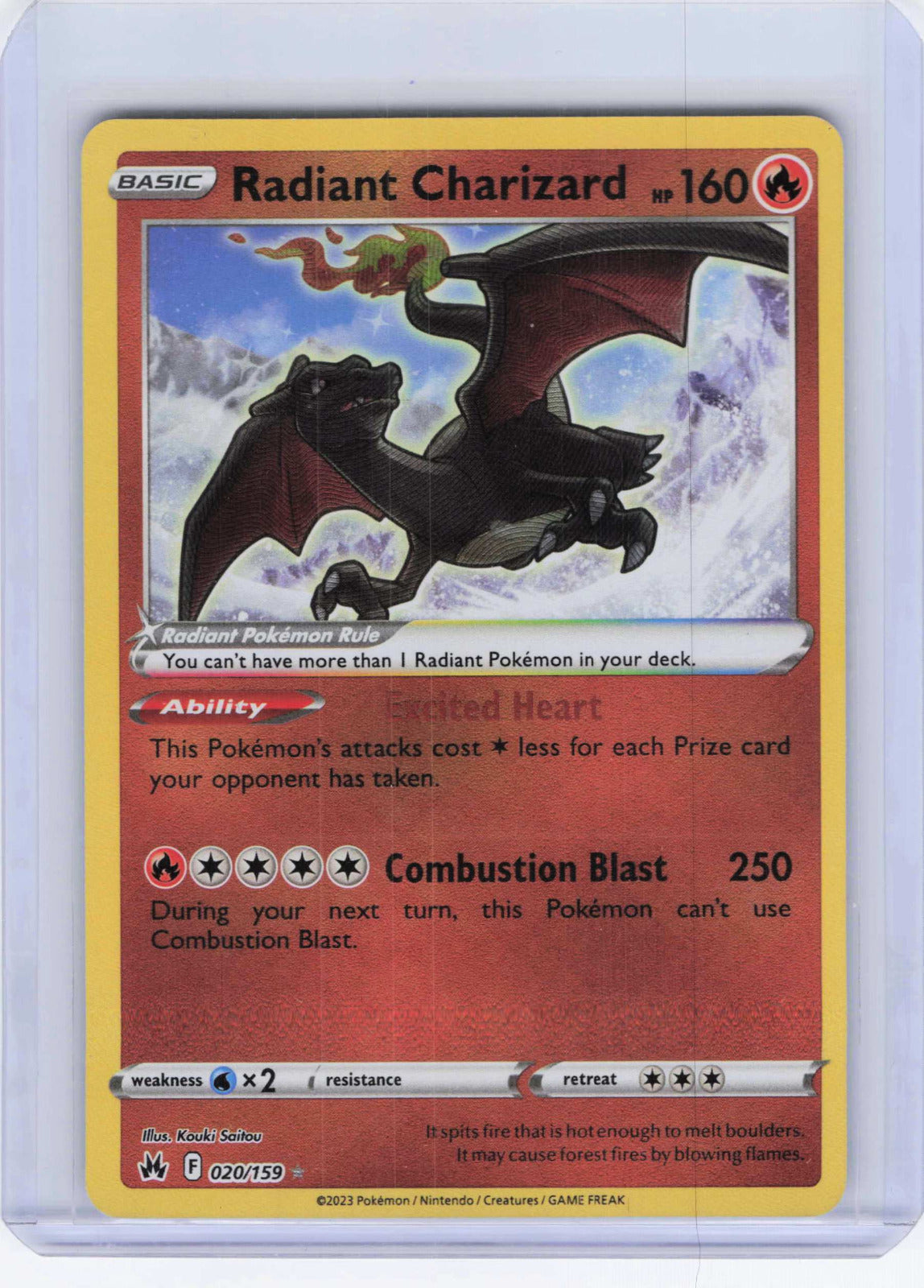 Radiant Charizard #020/159 Holo Pokemon Crown Zenith