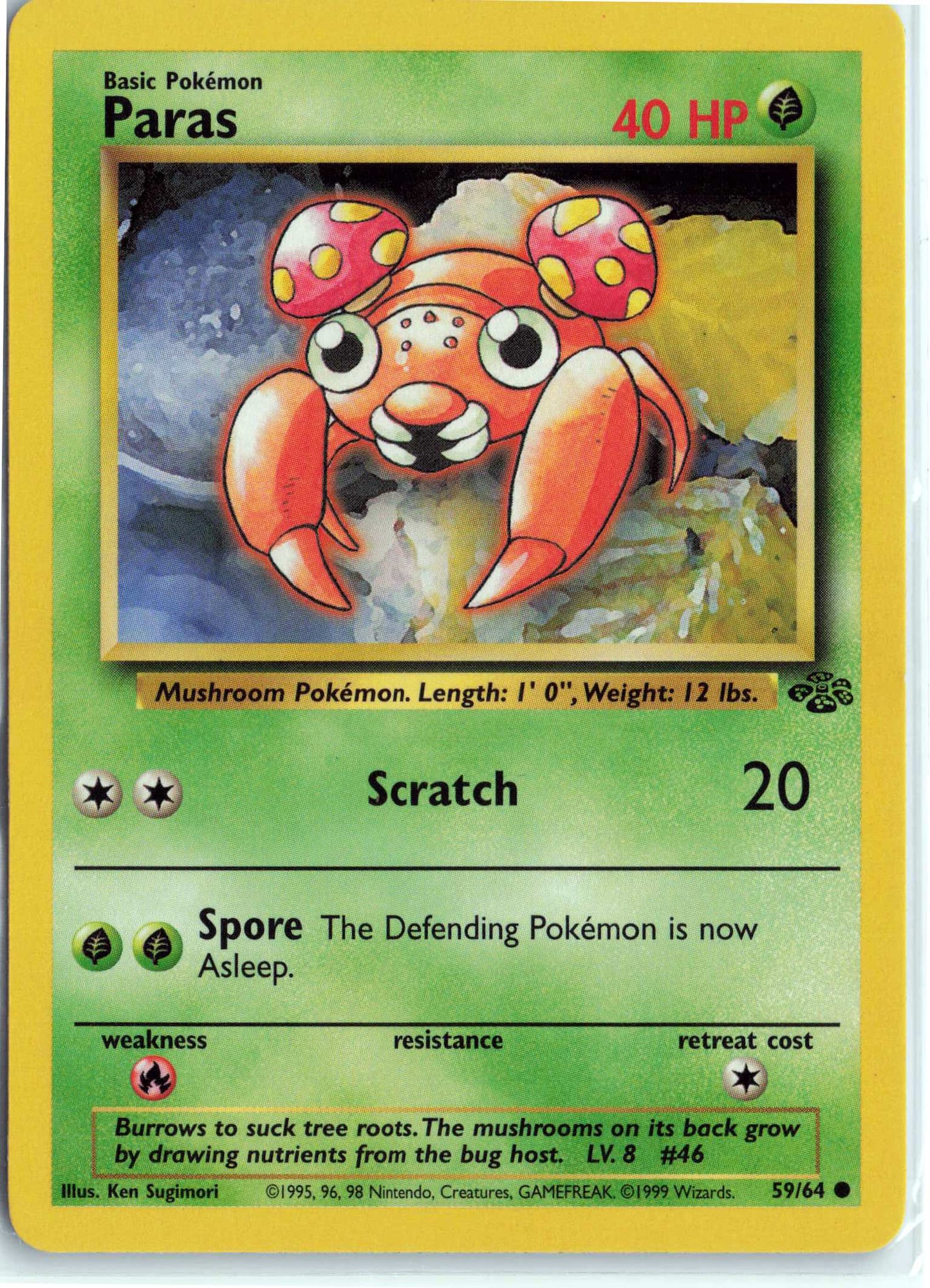 Paras 59/64, HP Condition, Pokemon Jungle