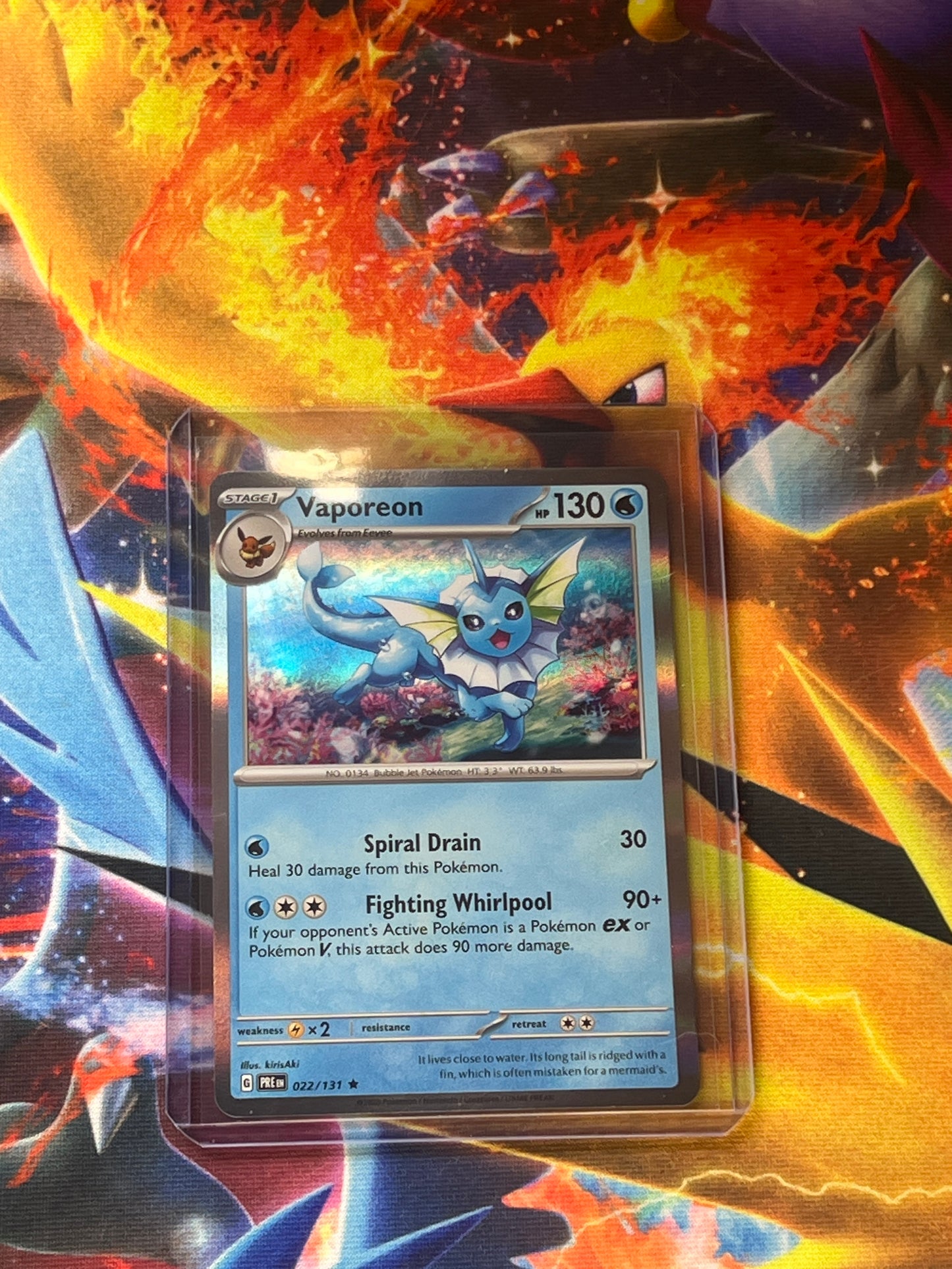 Vaporeon #22 Pokemon Prismatic Evolutions