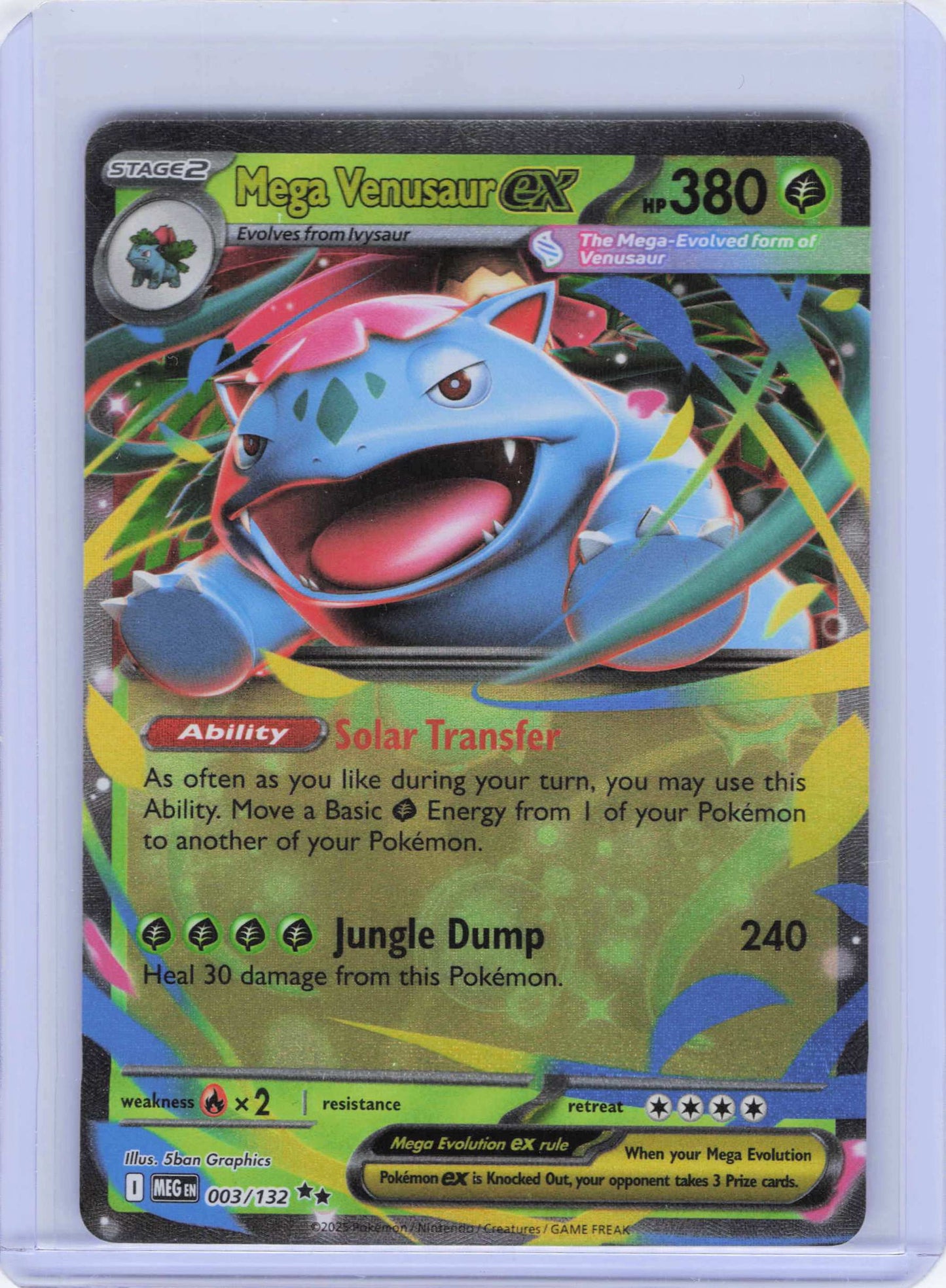 Mega Venusaur ex - 003/132 Double Rare ME01: Mega Evolution NM