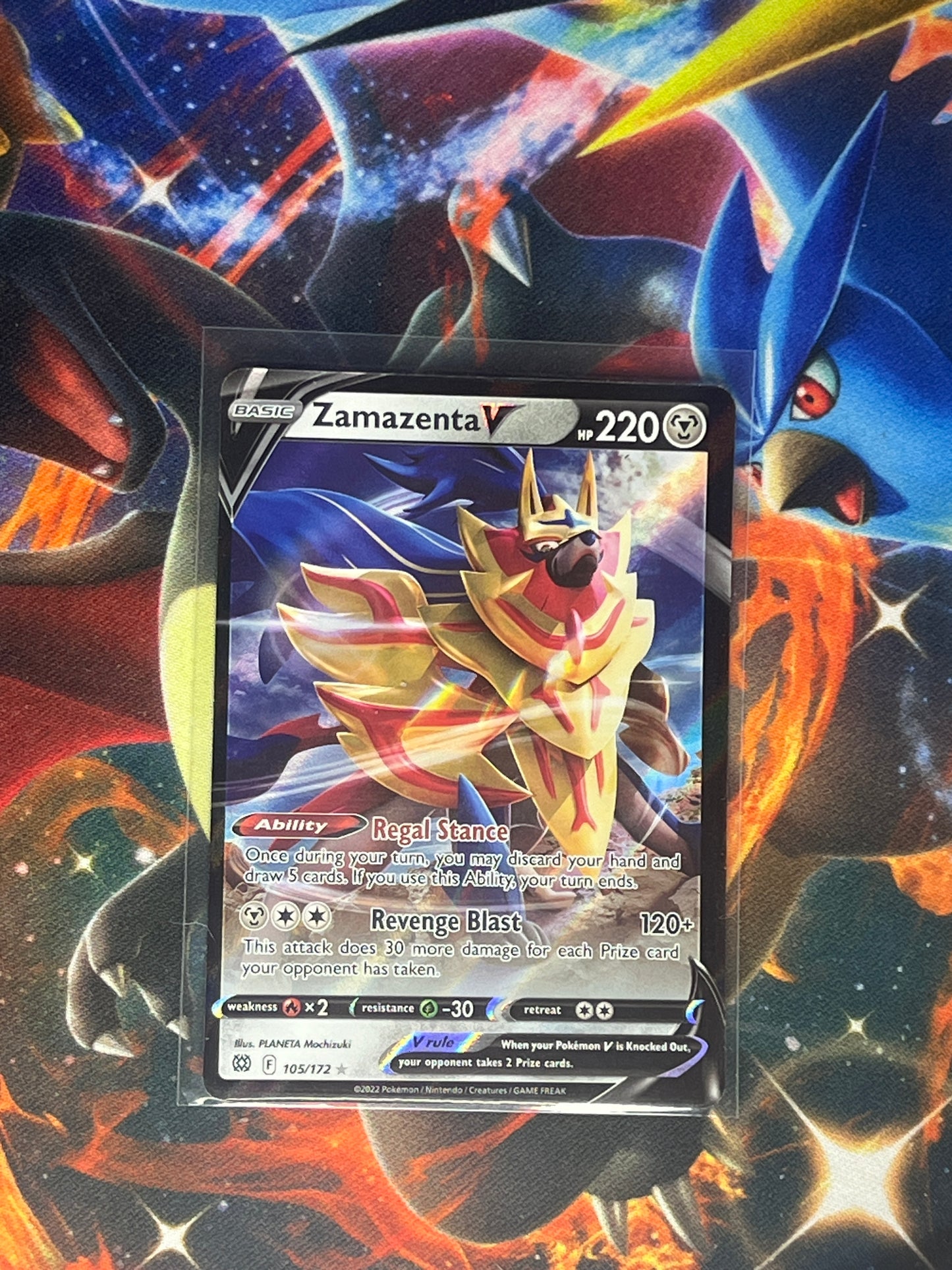 Zamazenta V #105 Pokemon Brilliant Stars