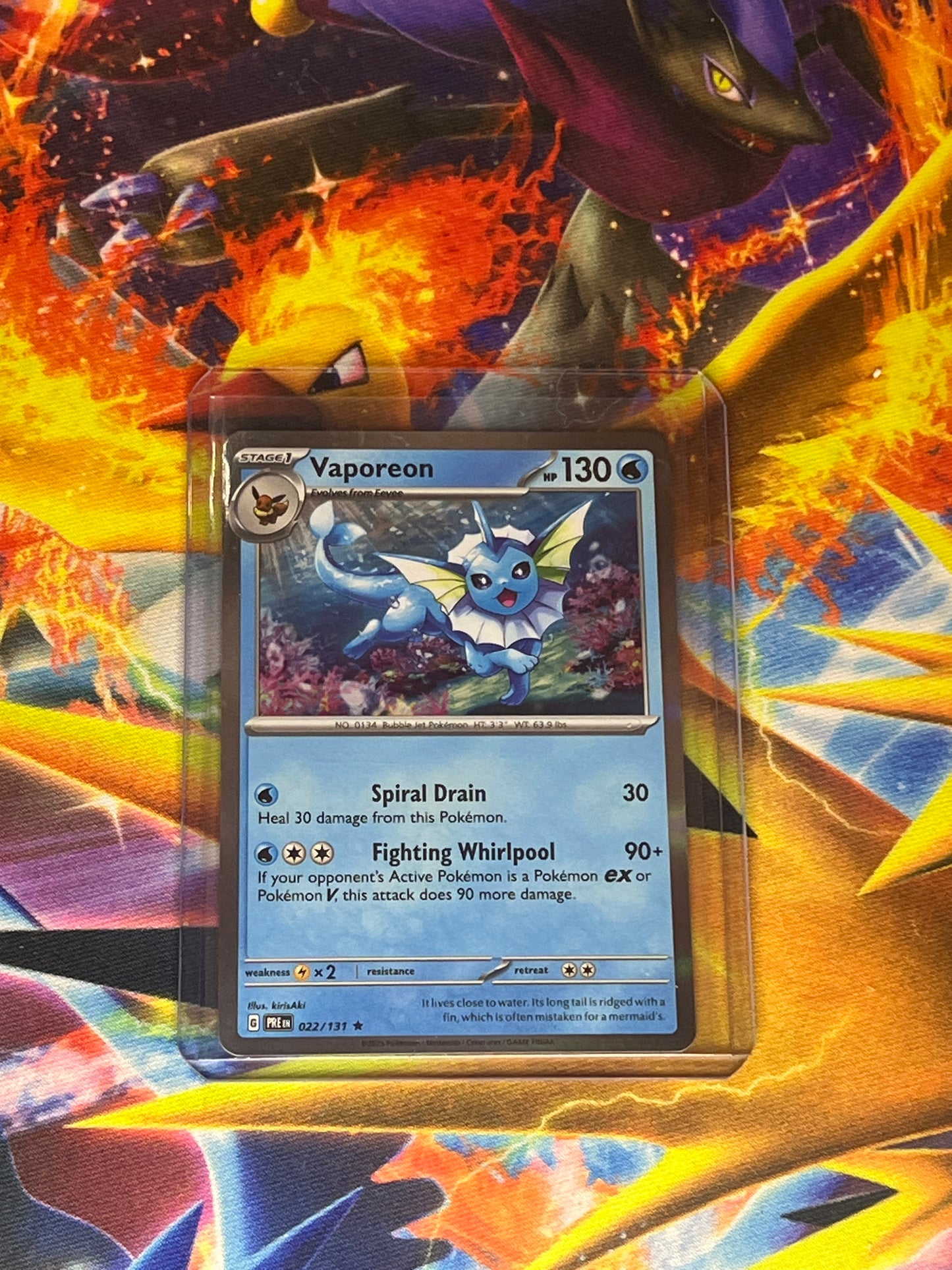 Vaporeon #22 Pokemon Prismatic Evolutions