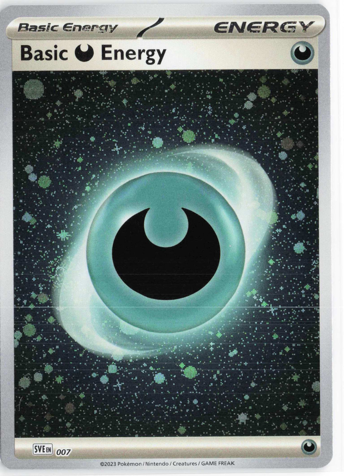 Basic Darkness Energy Cosmos Holo #007 Pokemon SVE: Scarlet & Violet Energies