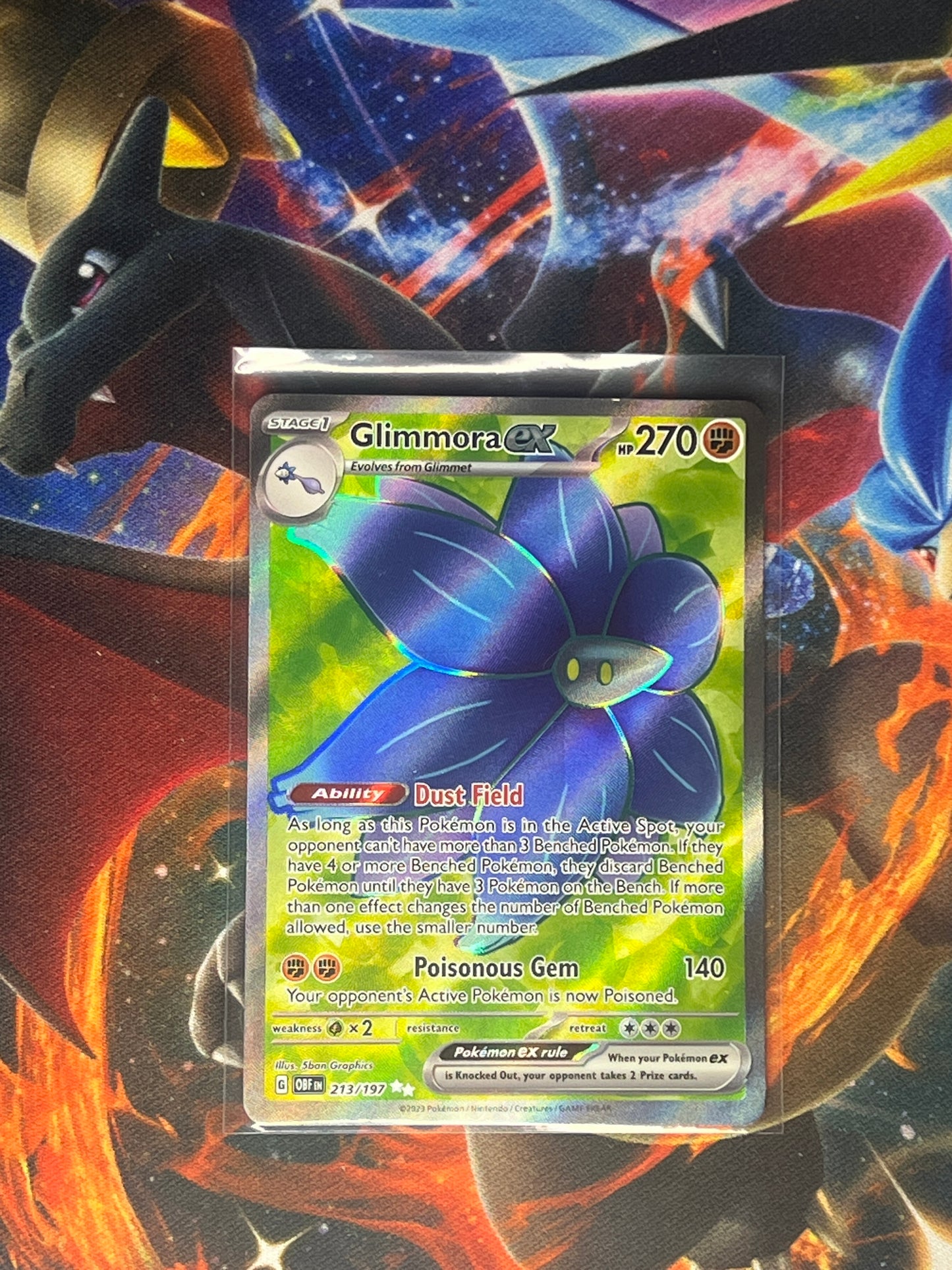 Glimmora Ex #213 Pokemon Obsidian Flames
