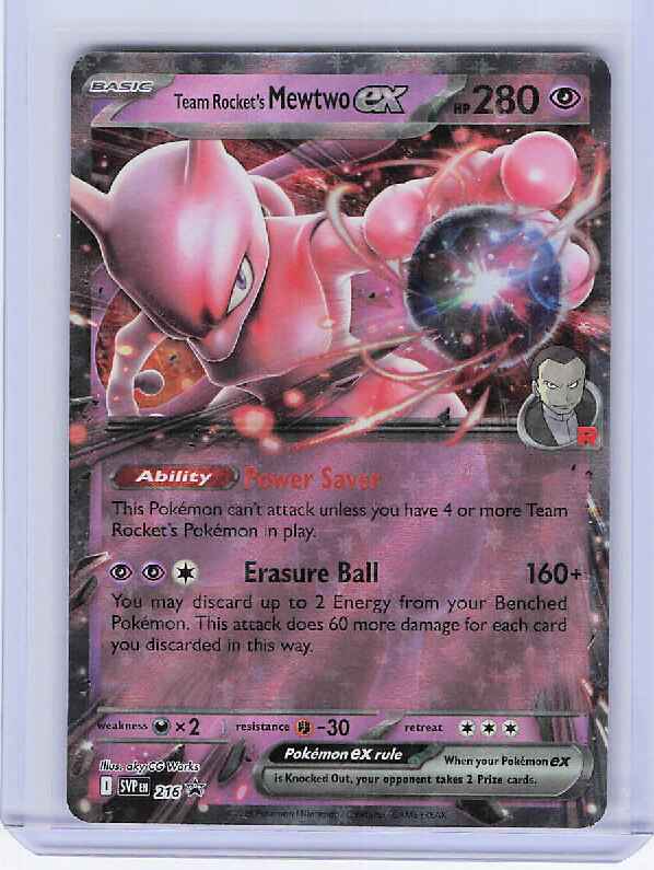 Team Rocket's Mewtwo ex #216 SV: Scarlet & Violet Promo Cards