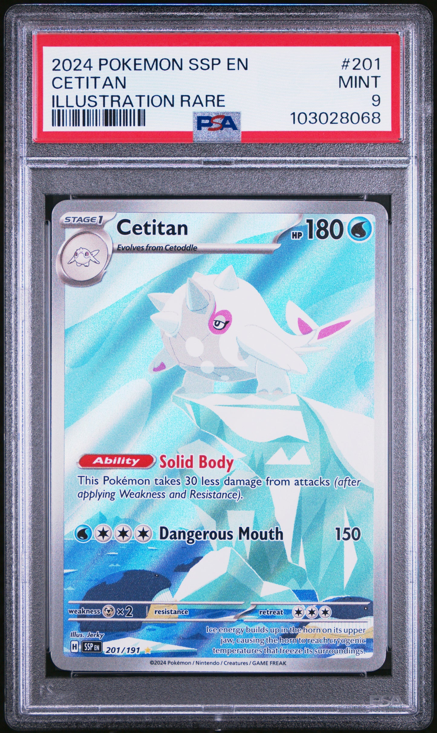 Cetitan #201 PSA 9 Mint IR 2024: Pokemon Surging Sparks
