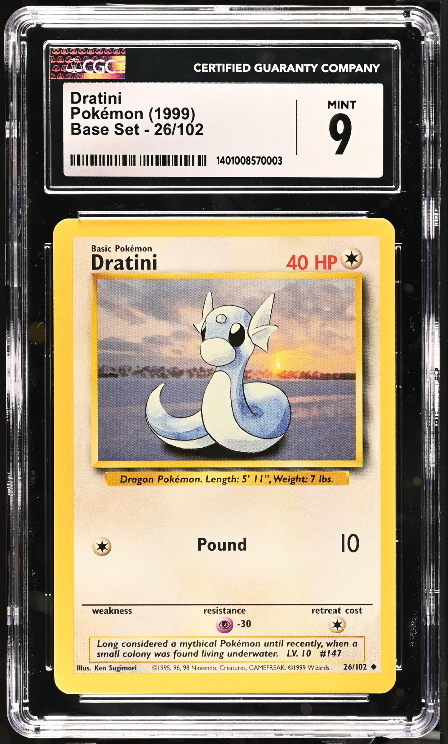 Dratini #26/102 CGC 9 Mint 1999: Base Set