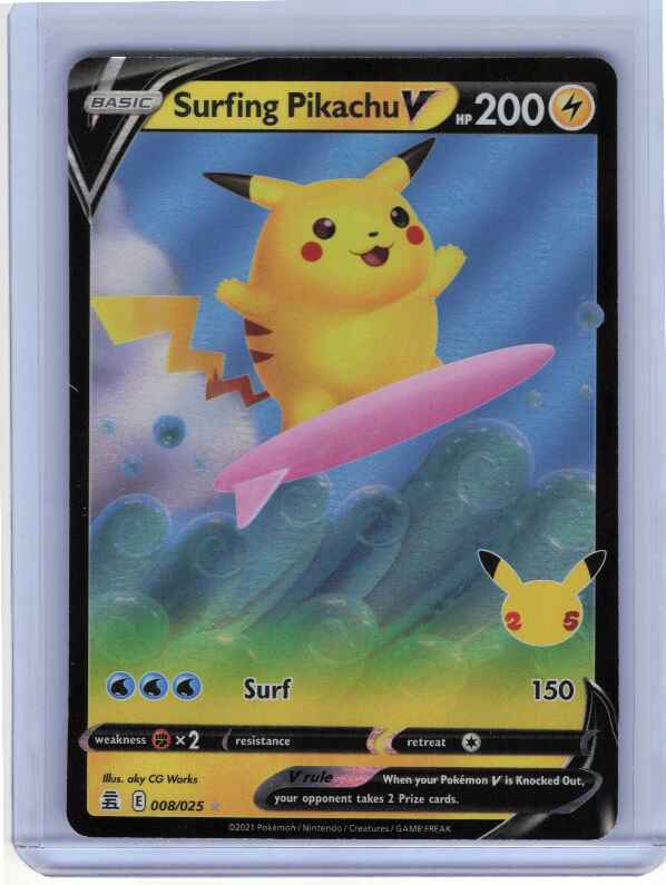 Surfing Pikachu V #008/025: Celebrations