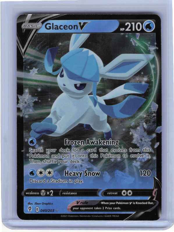 Glaceon V #040/203 SWSH07: Evolving Skies