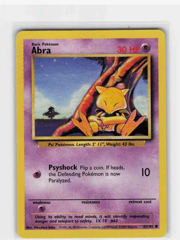 Abra #043/102: Base Set