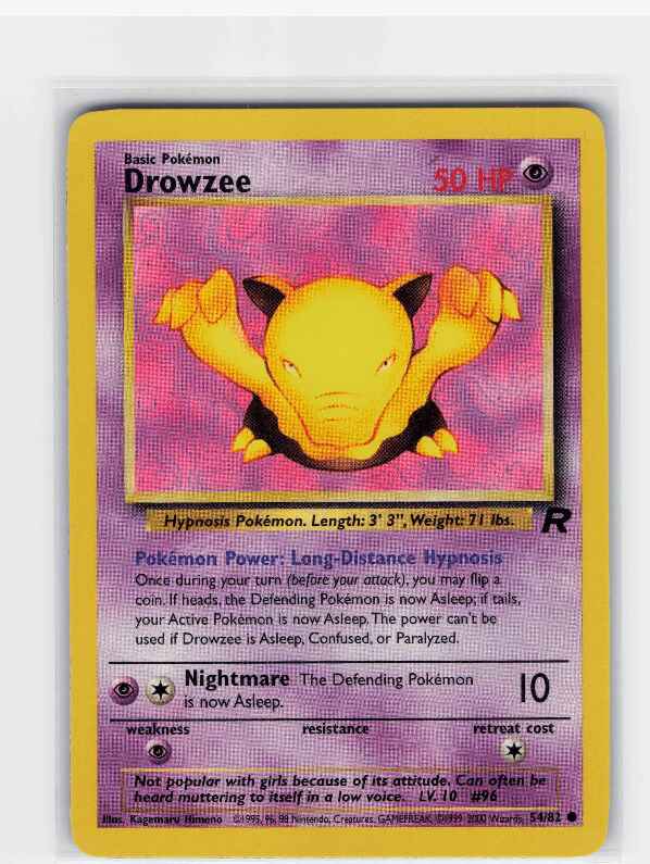 Drowzee #54/82: Team Rocket