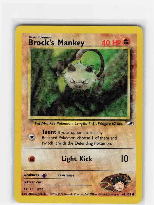 Brock's Mankey #067/132: Gym Heroes