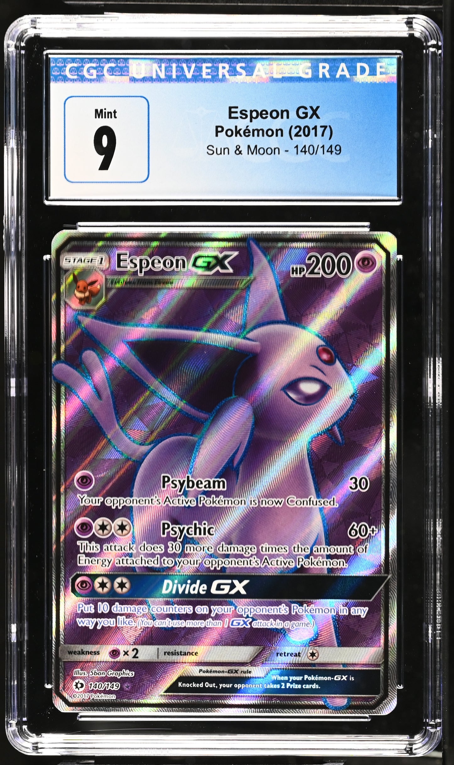 Espeon GX #140/149 CGC 9 Mint 2017: Sun & Moon