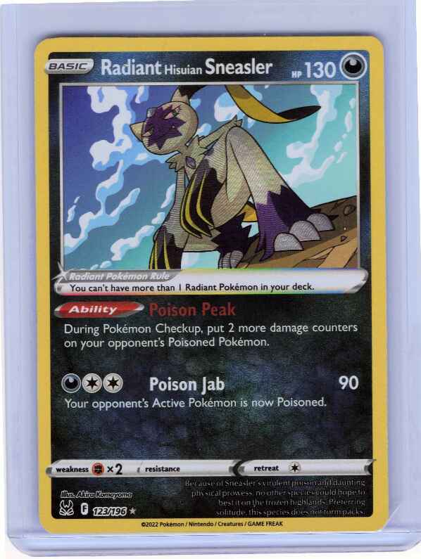 Radiant Hisuian Sneasler #123/196 SWSH11: Lost Origin