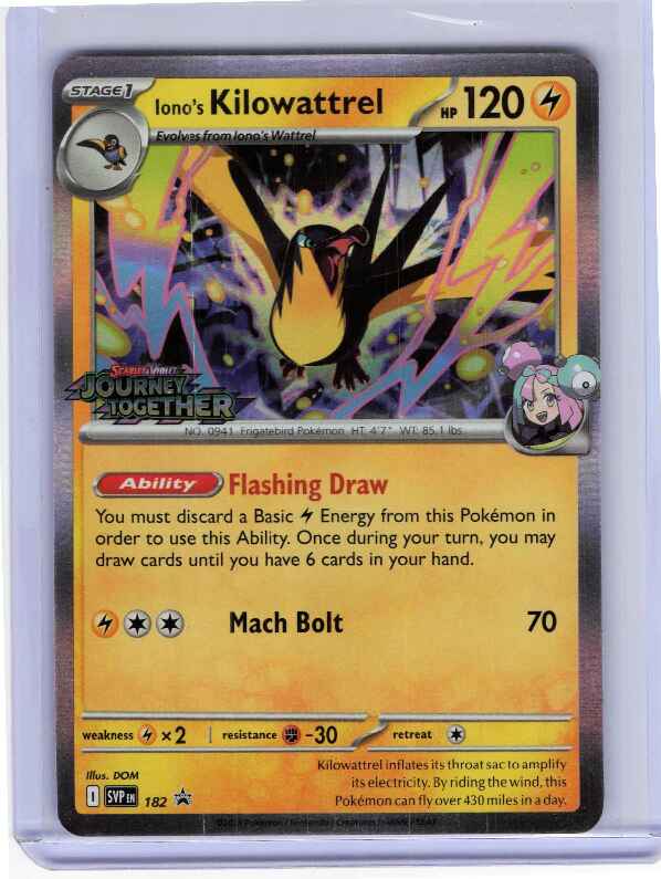 Iono's Kilowattrel #182 SV: Scarlet & Violet Promo Cards