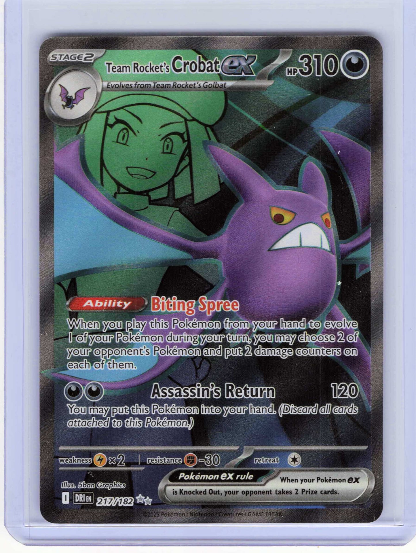 Team Rocket's Crobat ex - 217/182 Ultra Rare SV10: Destined Rivals