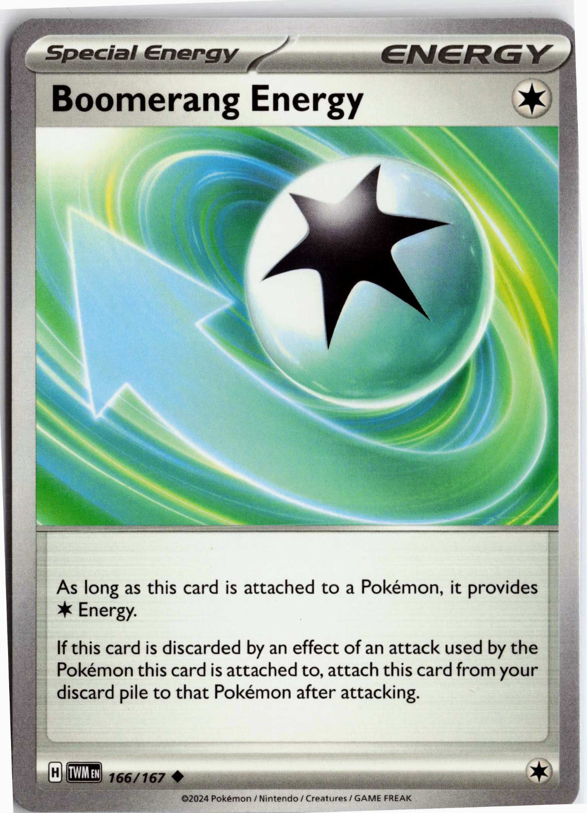 Boomerang Energy #166/167 Pokemon SV06: Twilight Masquerade