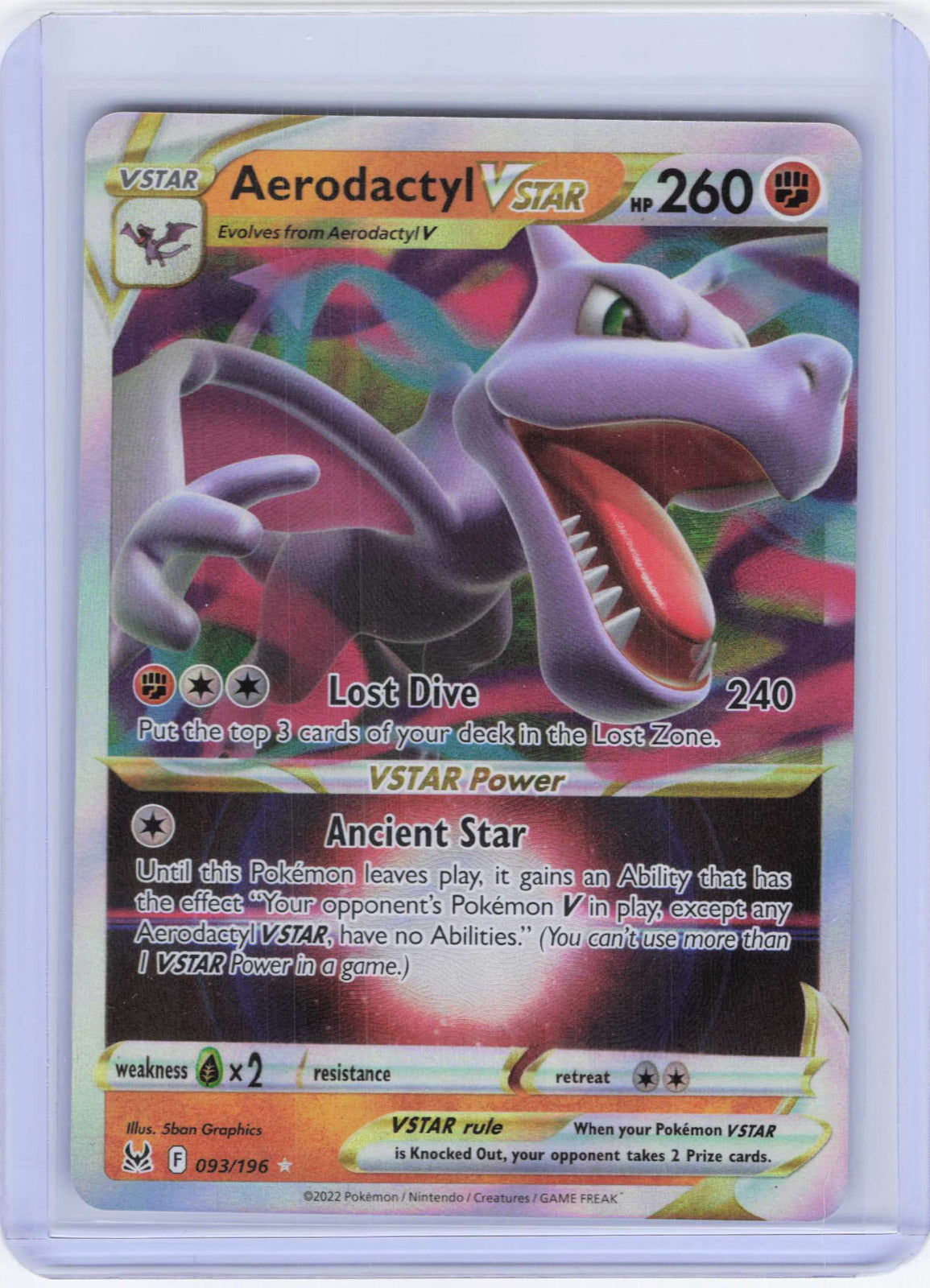 Aerodactyl VSTAR #093/196 Pokemon SWSH11: Lost Origin