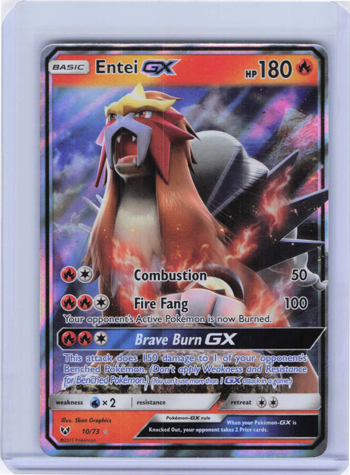 Entei GX #10/73 Holo Pokemon Shining Legends