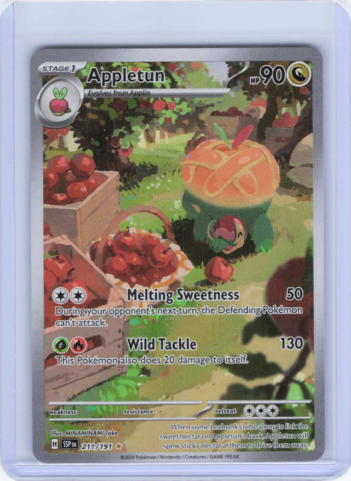 Appletun #211/191 Holo Pokemon SV08: Surging Sparks