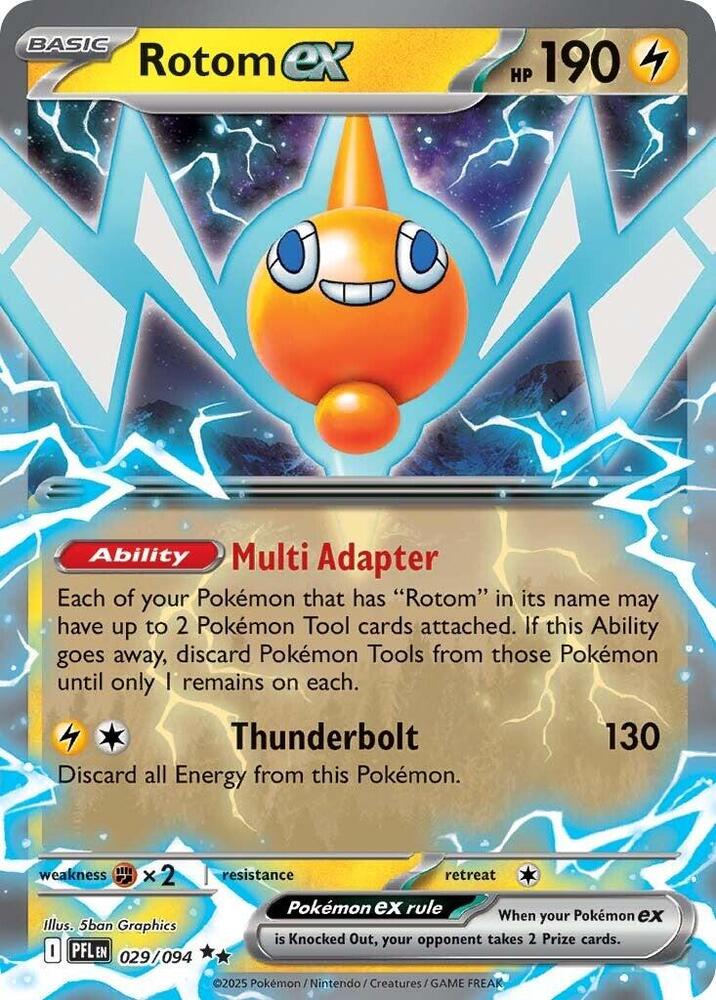 Rotom ex #029/094 Holo Pokemon ME02: Phantasmal Flames