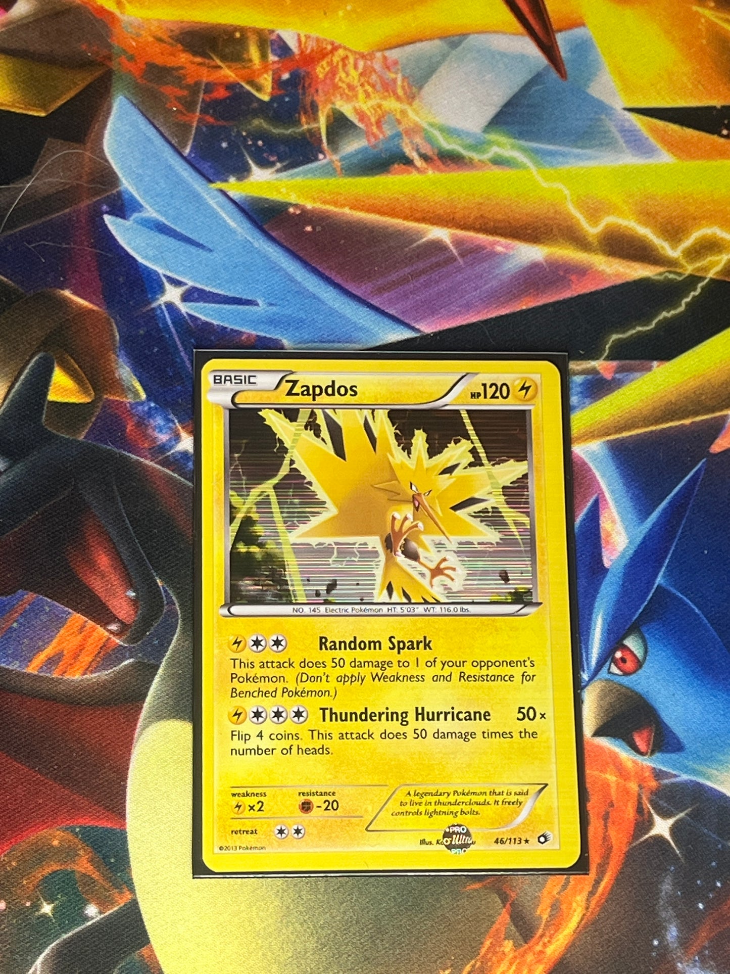 Zapdos #46 Pokemon Legendary Treasures