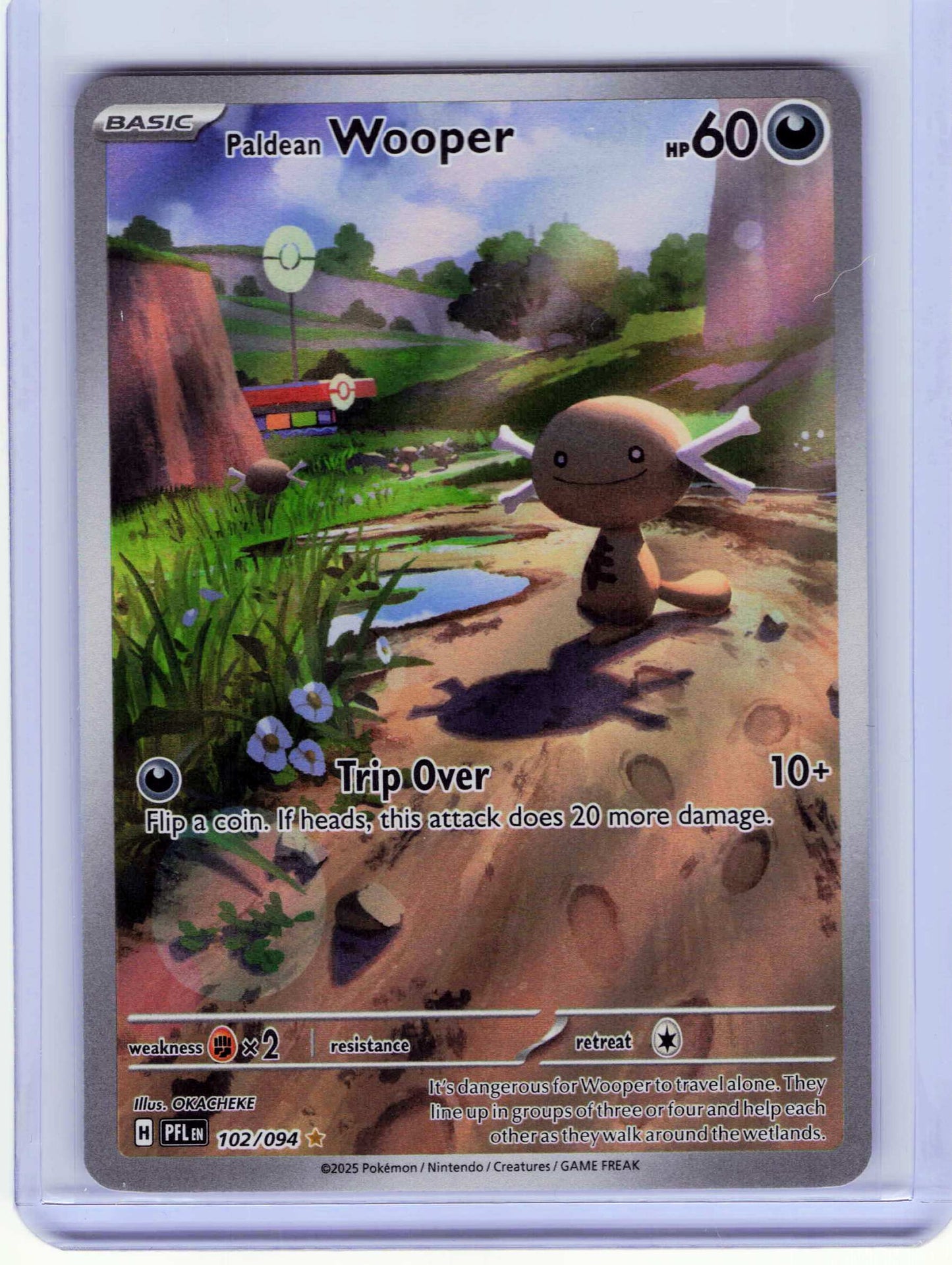 Paldean Wooper 102/094 Illustration Rare ME02: Phantasmal Flames