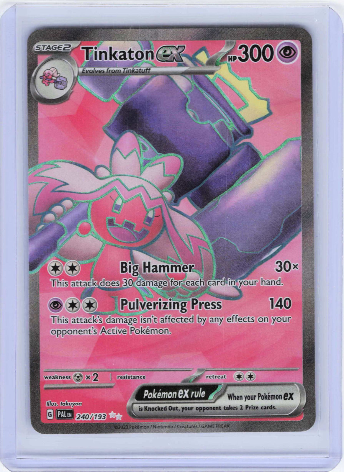 Tinkaton ex #240/193 Pokemon SV02: Paldea Evolved