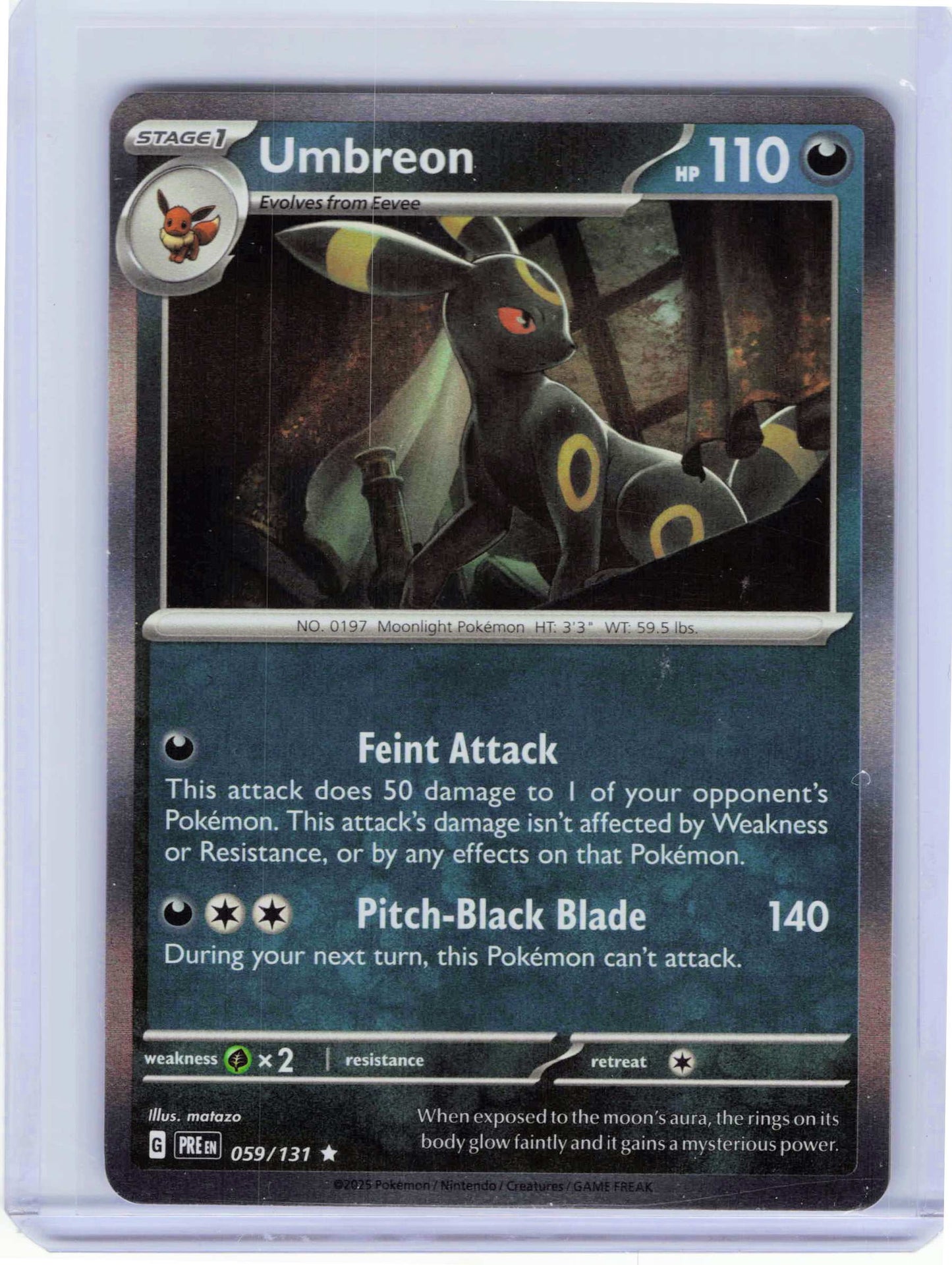 Umbreon 059/131, Holo, NM Condition, Pokemon SV: Prismatic Evolutions