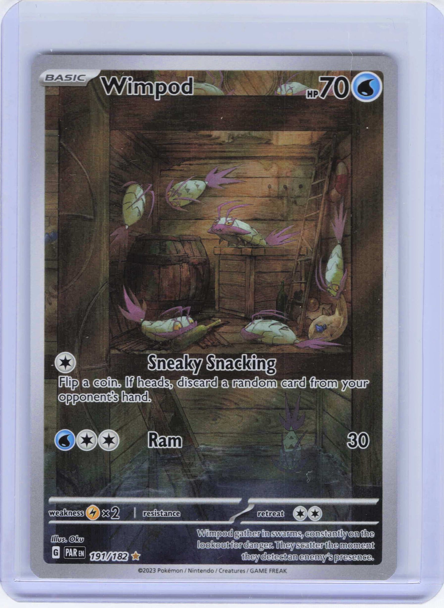 Wimpod 191/182, Holo, NM Condition, Pokemon SV04: Paradox Rift