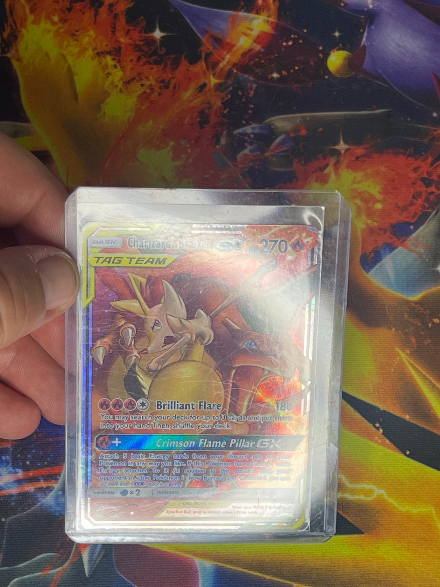 Charizard & Braixen GX #22 Pokemon Cosmic Eclipse