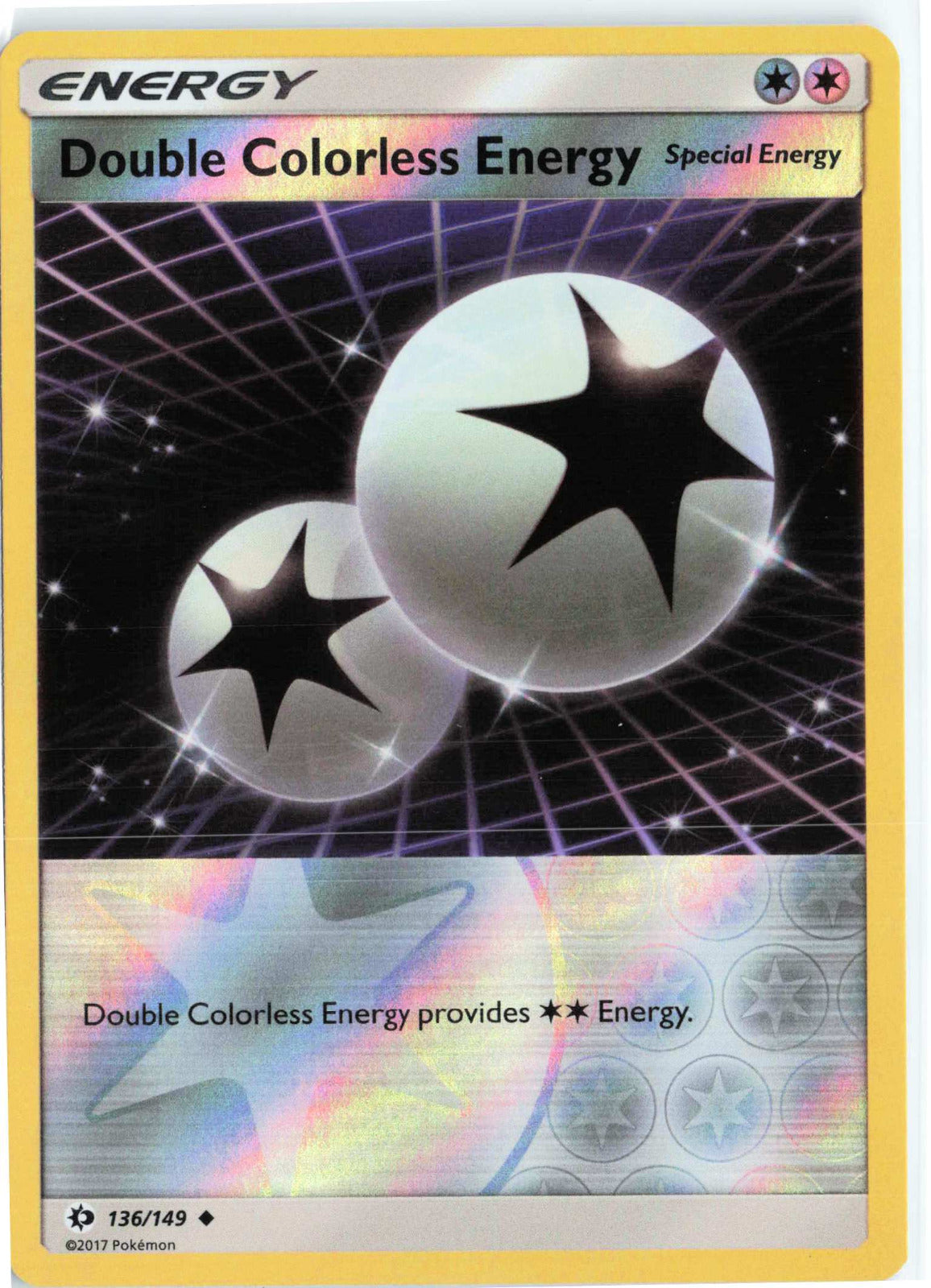Double Colorless Energy #136/149 Reverse Holo Pokemon SM Base Set