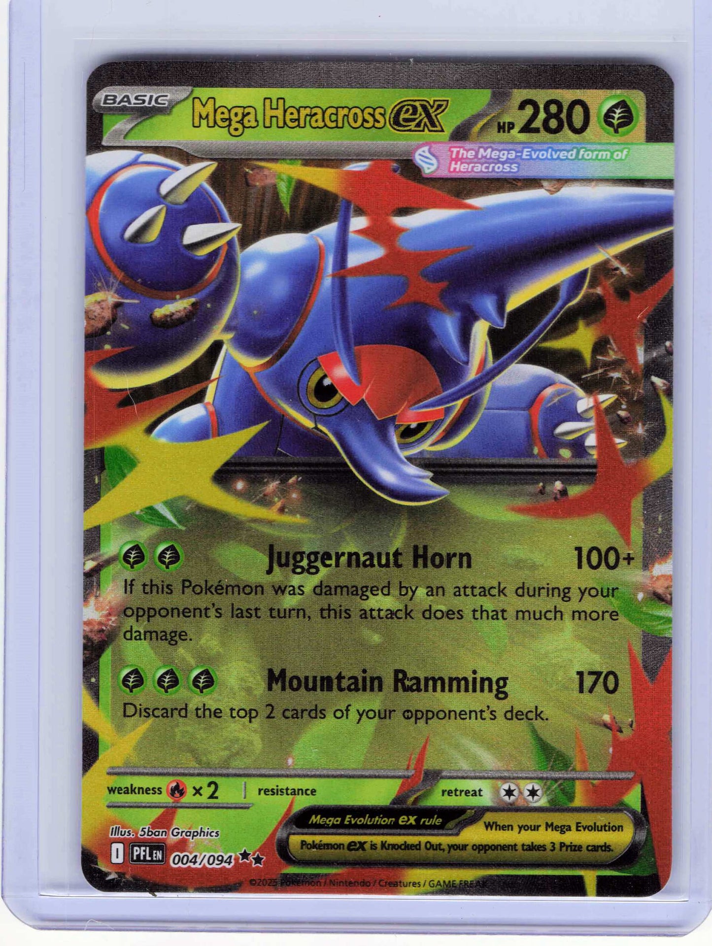 Mega Heracross ex - 004/094 Double Rare ME02: Phantasmal Flames