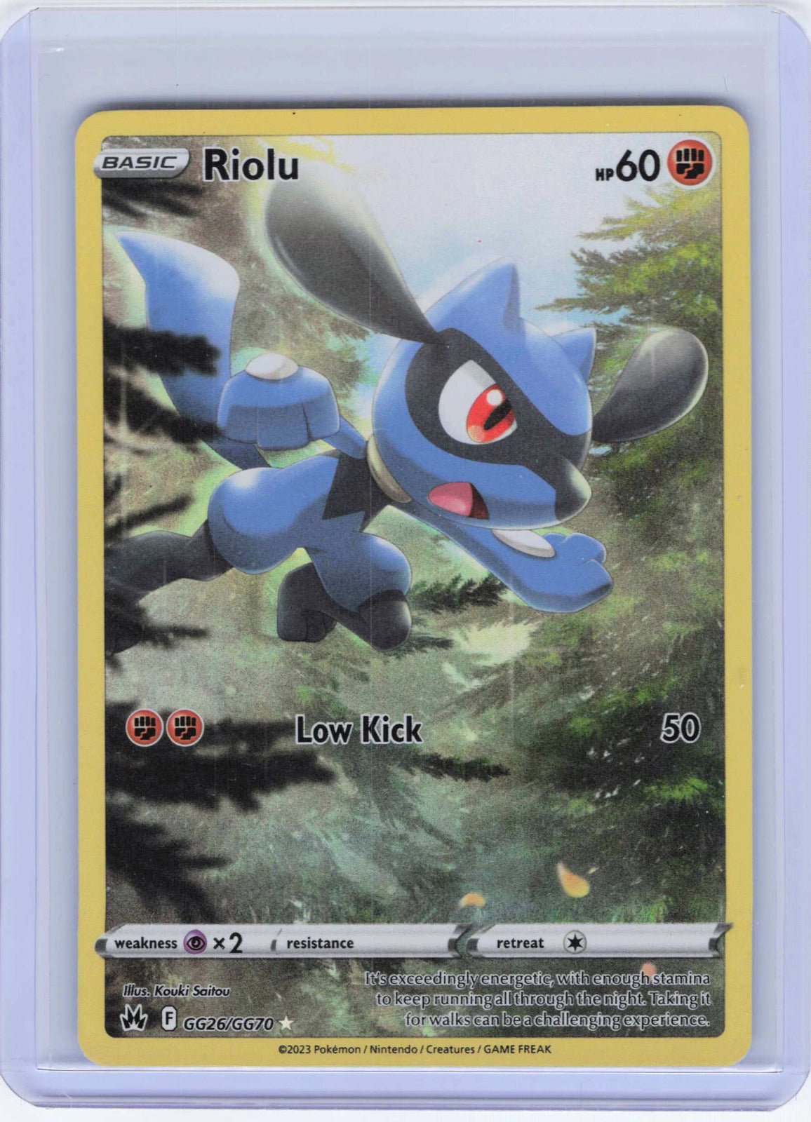 Riolu #GG26/GG70 Holo Pokemon Crown Zenith: Galarian Gallery