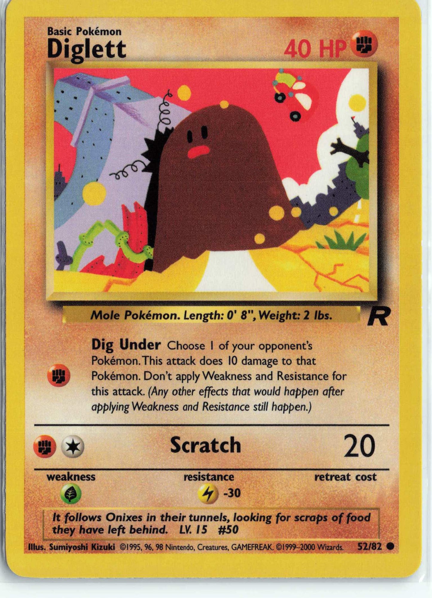 Diglett 52/82, HP Condition, Pokemon Team Rocket