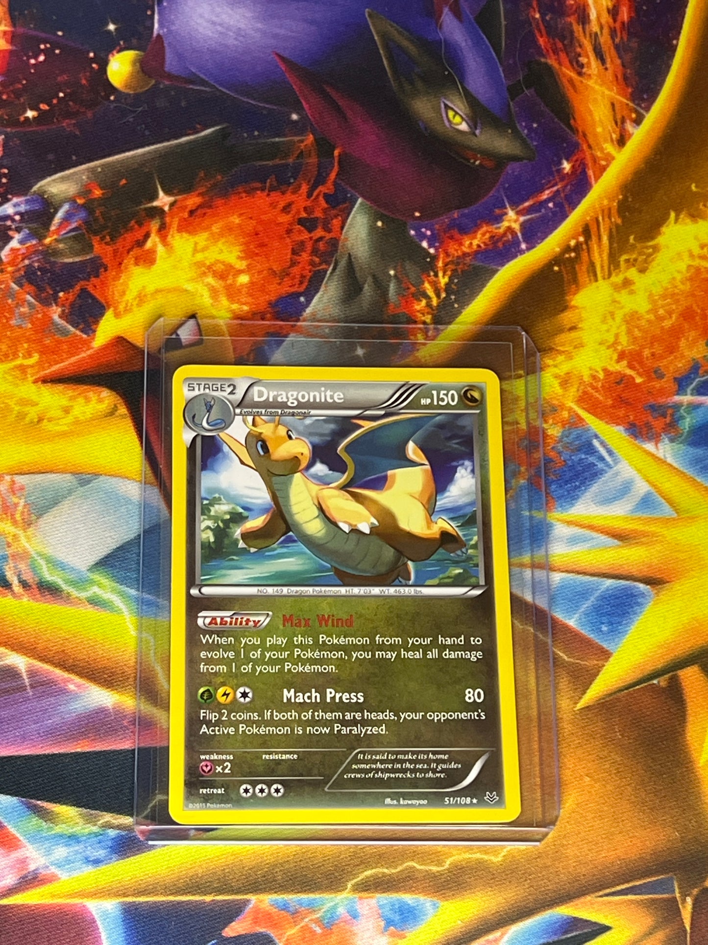 Dragonite #51 Pokemon Roaring Skies