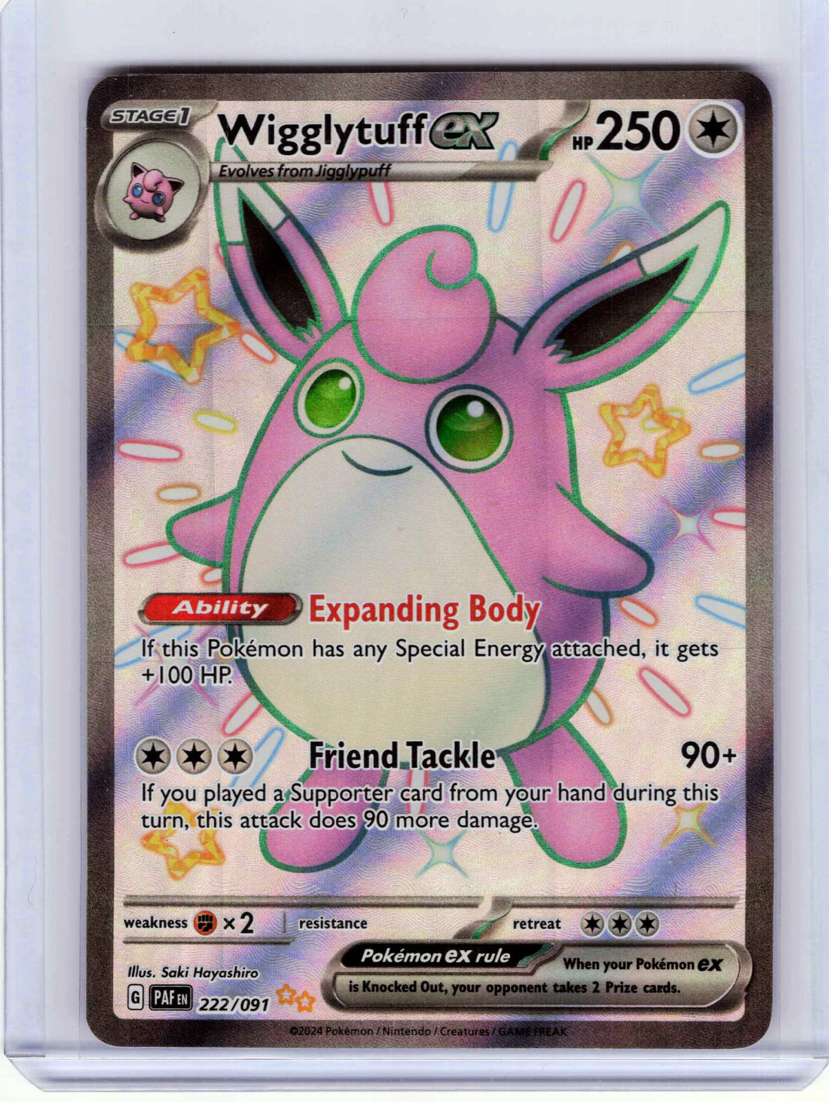 Wigglytuff ex #222/091 Pokemon SV: Paldean Fates