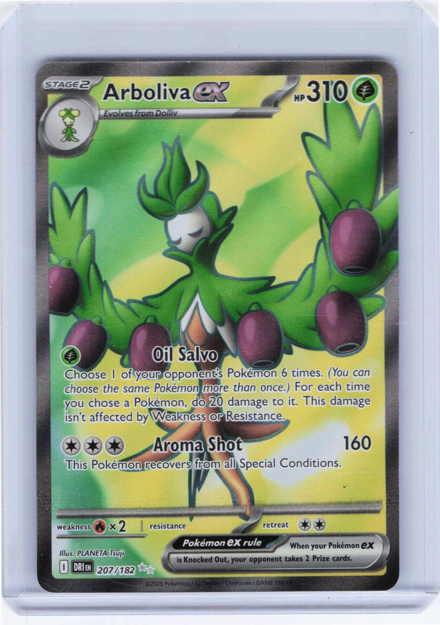 Arboliva ex 207/182, Holo, NM Condition, Pokemon SV10: Destined Rivals