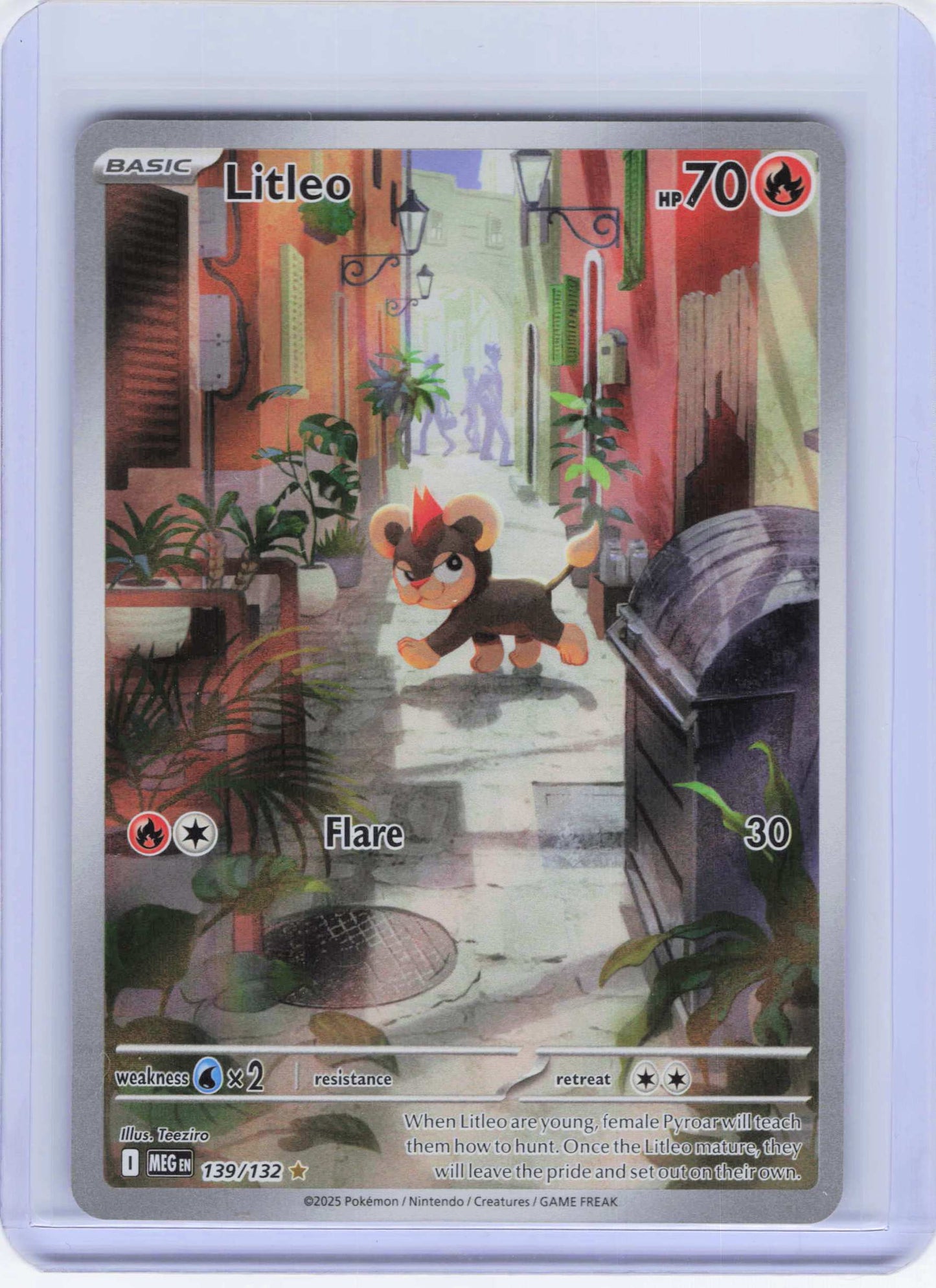 Litleo - 139/132 Illustration Rare ME01: Mega Evolution NM