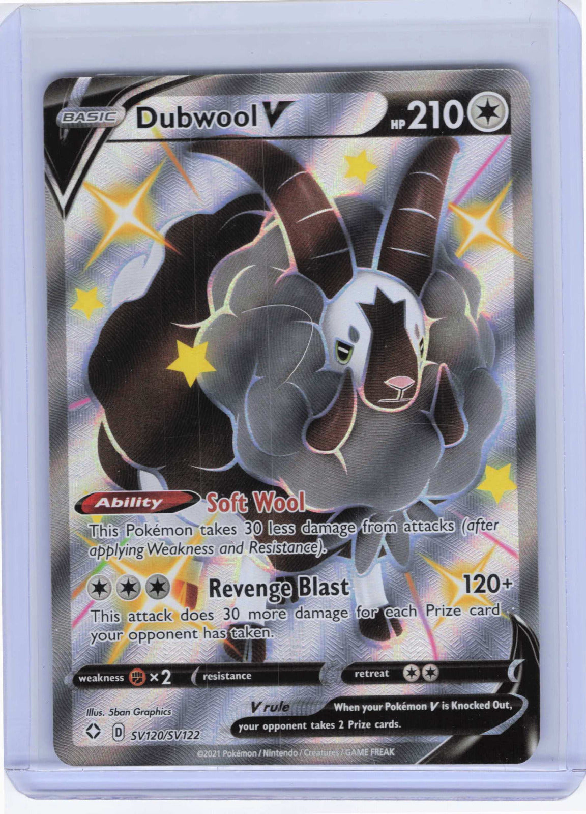 Dubwool V #SV120/SV122 Holo Pokemon Shining Fates: Shiny Vault