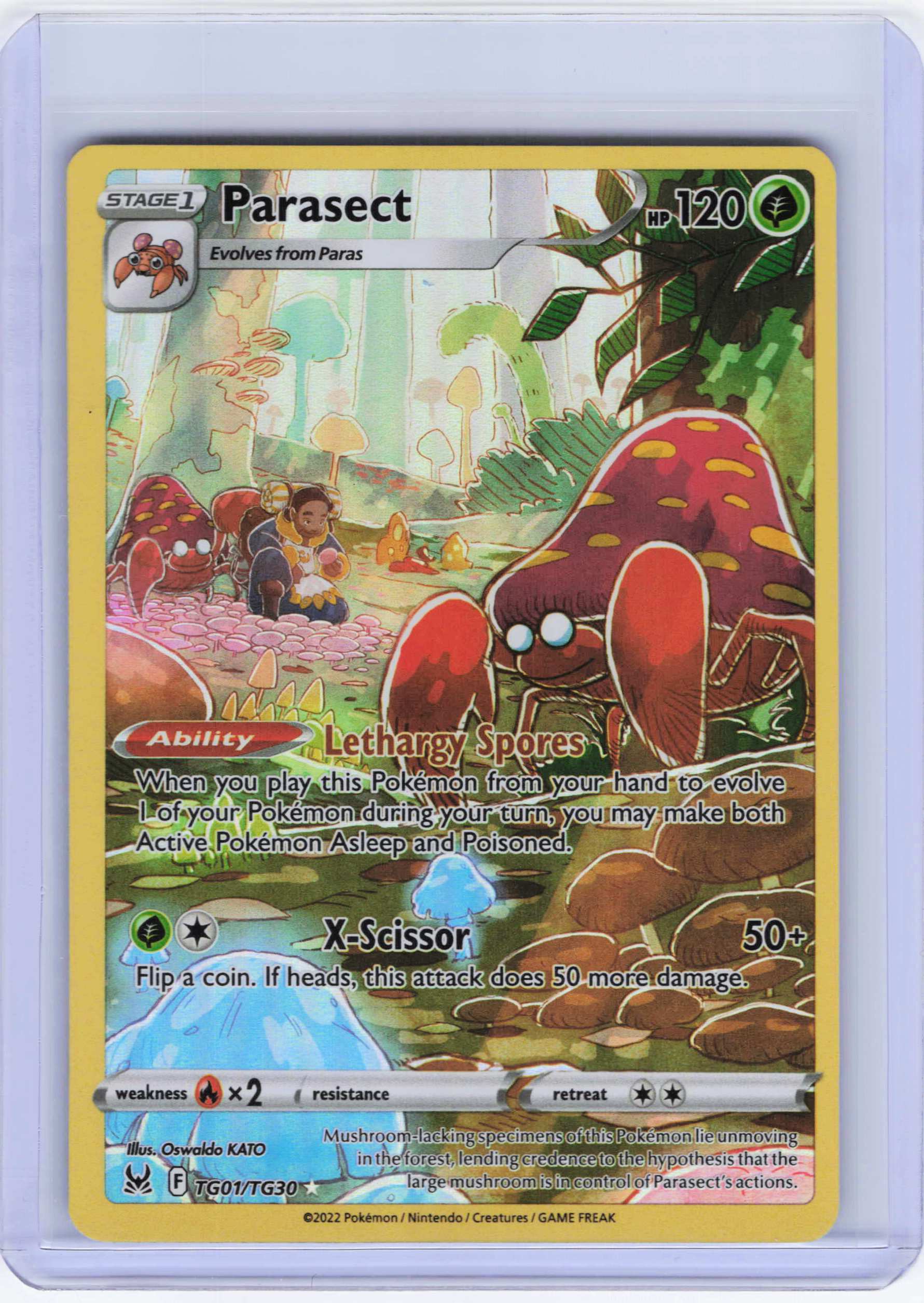 Parasect TG01/TG30 Ultra Rare SWSH11: Lost Origin Trainer Gallery NM