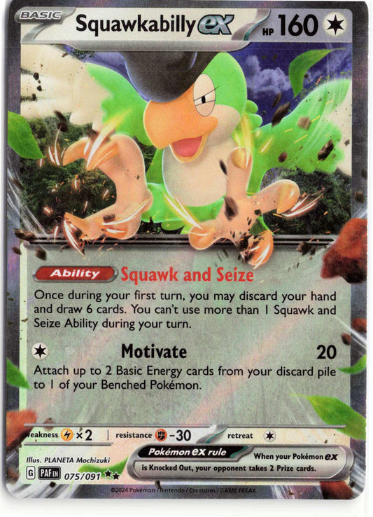Squawkabilly ex #075/091 Pokemon SV: Paldean Fates