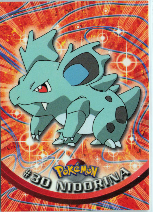 Nidorina 30 - Black Topps Logo HP Pokemon Topps TV Animation Edition Series 1
