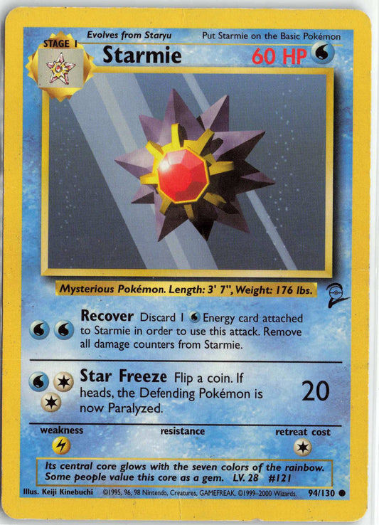 Starmie 094/130, HP Condition, Pokemon Base Set 2