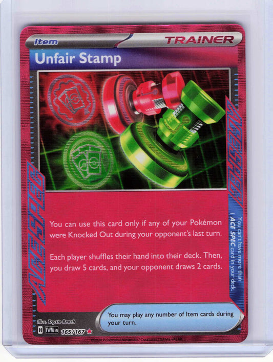 Unfair Stamp #165/167 Pokemon SV06: Twilight Masquerade