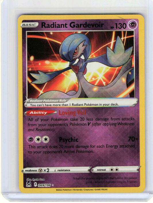 Radiant Gardevoir #069/196 Pokemon SWSH11: Lost Origin
