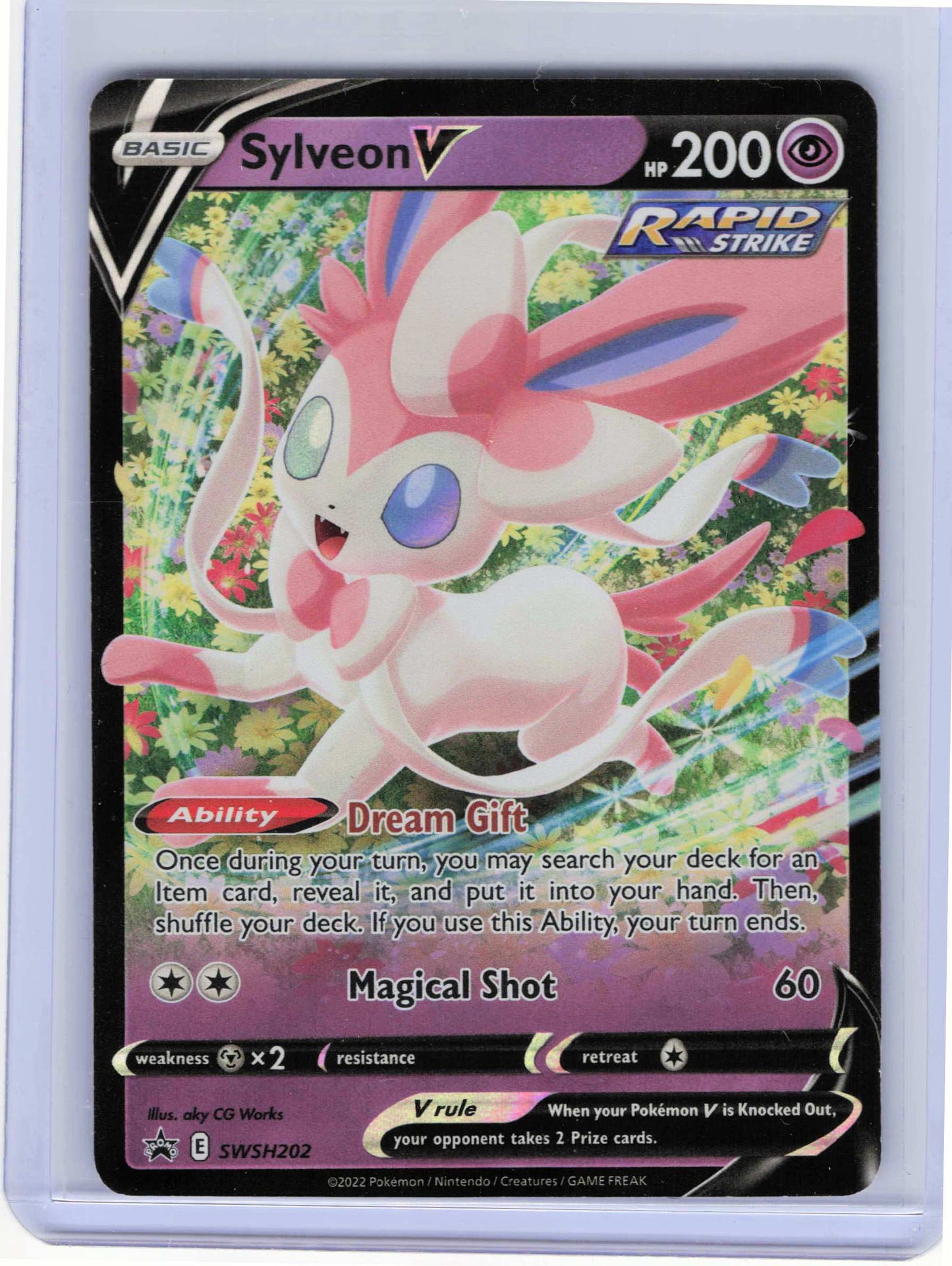 Sylveon V SWSH202, Holo, NM Condition, Pokemon SWSH: Sword & Shield Promo Cards