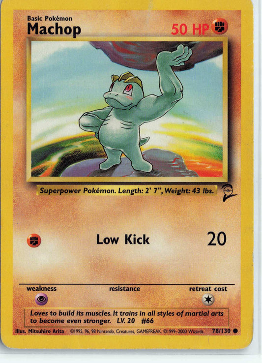 Machop 078/130, HP Condition, Pokemon Base Set 2