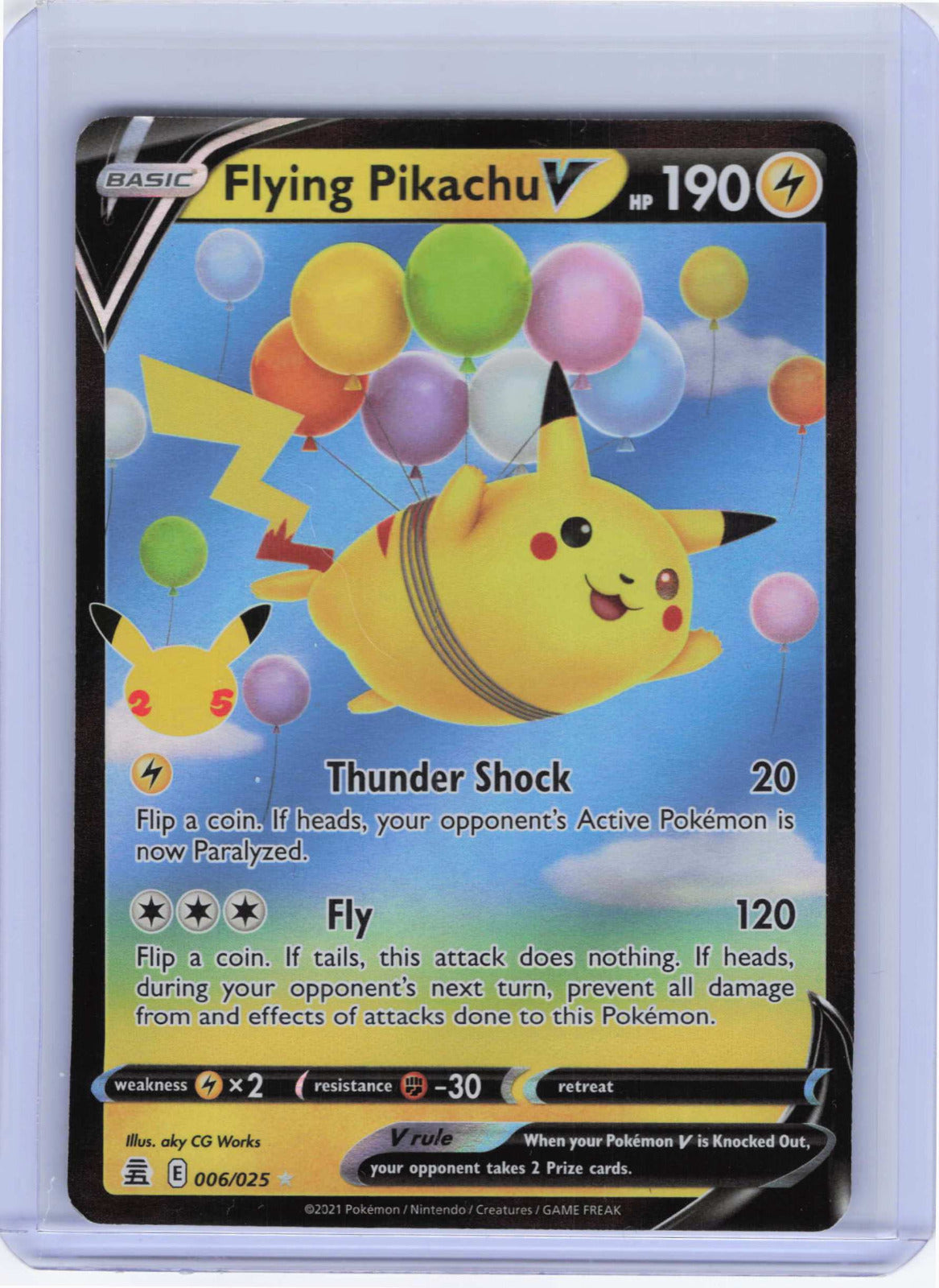 Flying Pikachu V #006/025 Holo Pokemon Celebrations