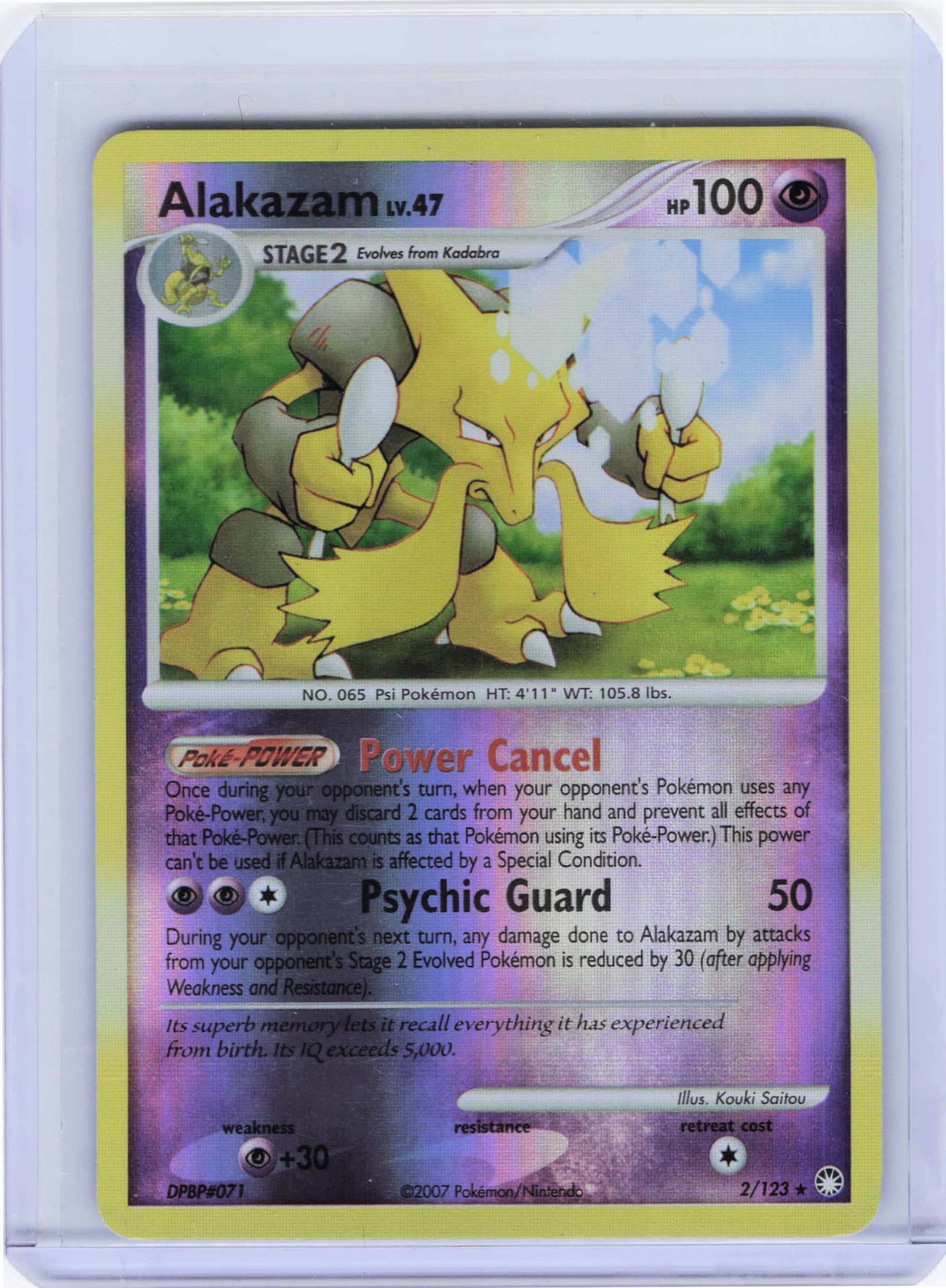 Alakazam 2/123, Reverse Holo, MP Condition, Pokemon Mysterious Treasures